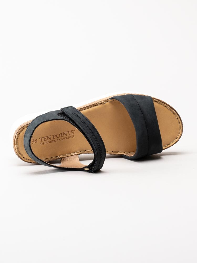 Ten Points - Malin - Svarta sandaler i nubuck