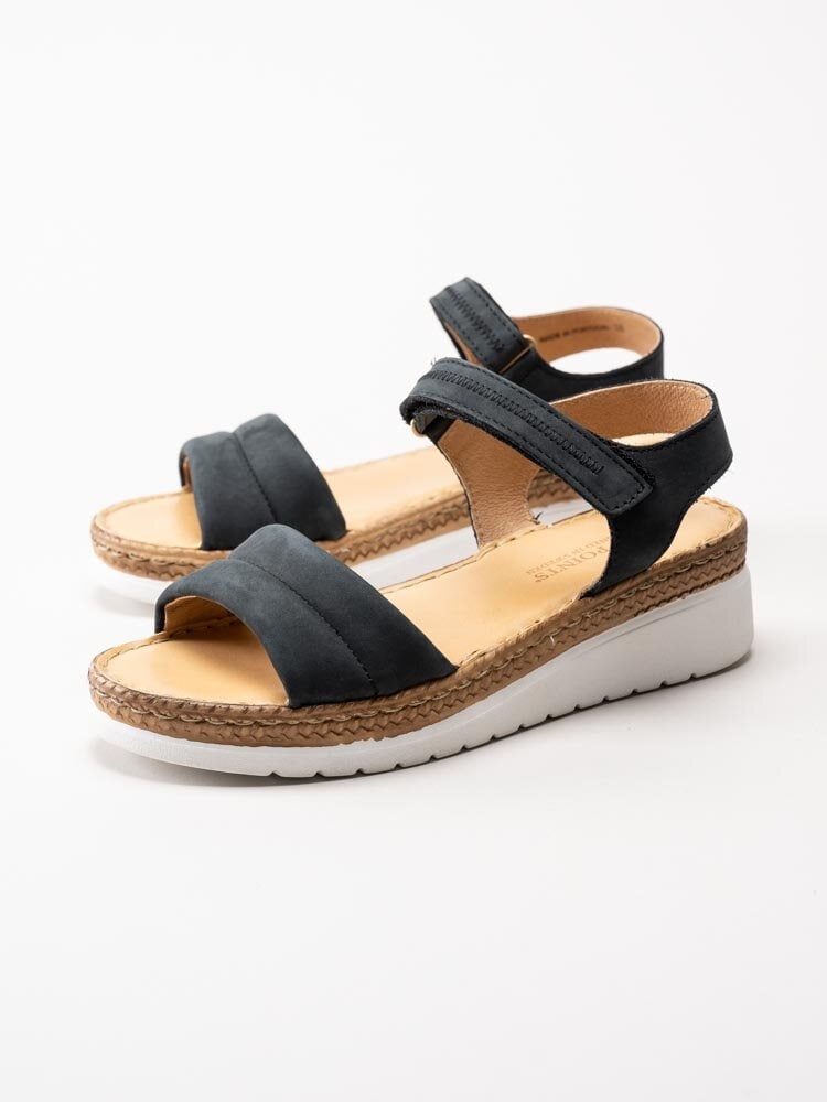 Ten Points - Malin - Svarta sandaler i nubuck