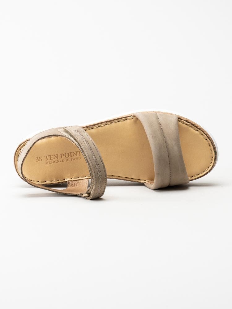 Ten Points - Malin - Beige sandaler i nubuck