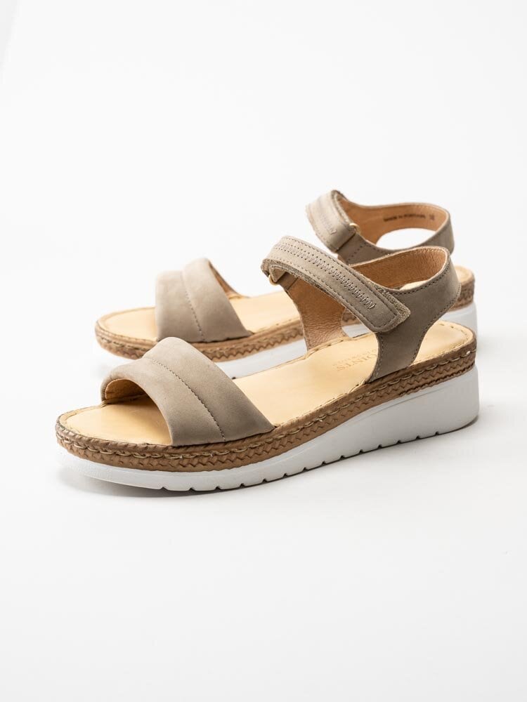 Ten Points - Malin - Beige sandaler i nubuck