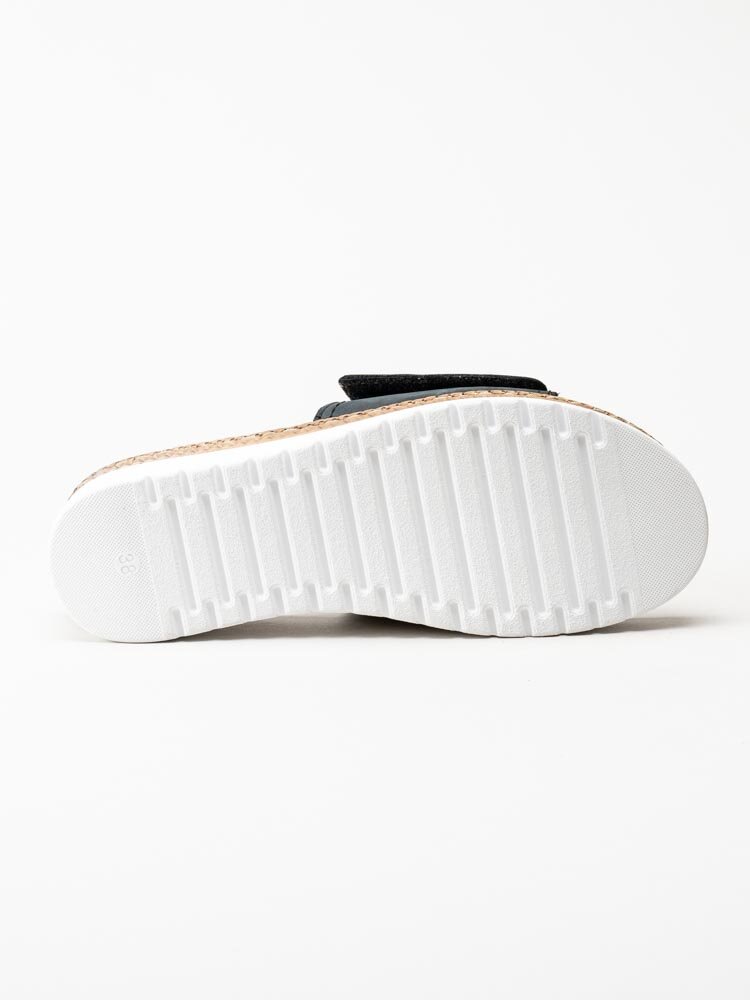 Ten Points - Malin - Svarta slip in sandaler i nubuck