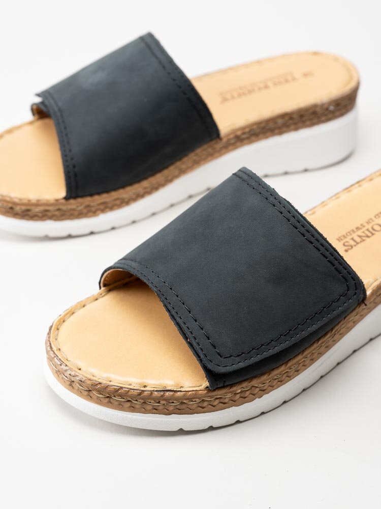 Ten Points - Malin - Svarta slip in sandaler i nubuck