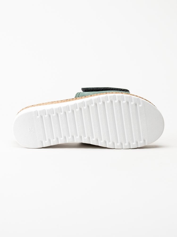 Ten Points - Malin - Gröna slip in sandaler i nubuck