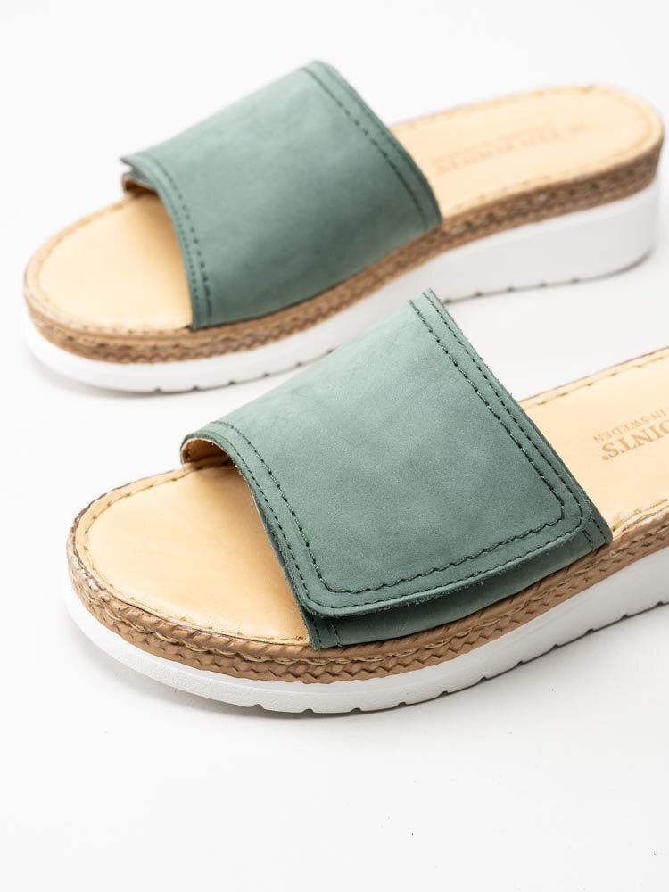 Ten Points - Malin - Gröna slip in sandaler i nubuck