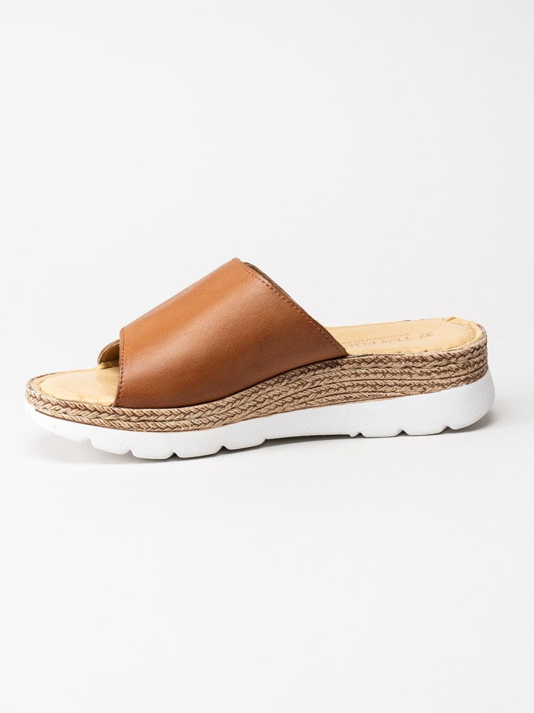 Ten Points - Maya - Bruna slip in sandaler i skinn