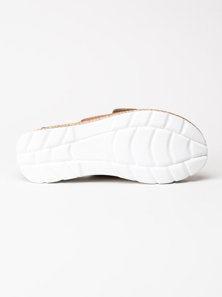 Ten Points - Maya - Bruna slip in sandaler i skinn