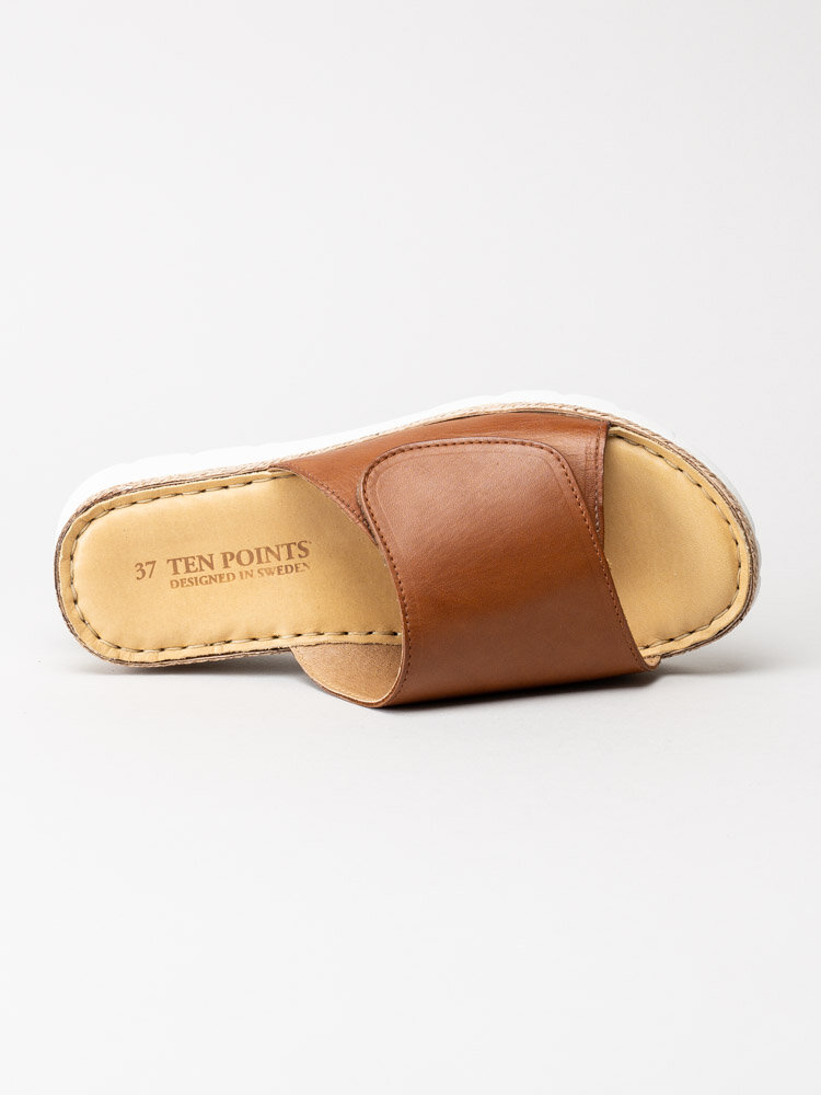 Ten Points - Maya - Bruna slip in sandaler i skinn