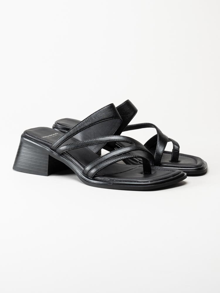 Vagabond - Ines - Svarta slip in sandaletter i skinn