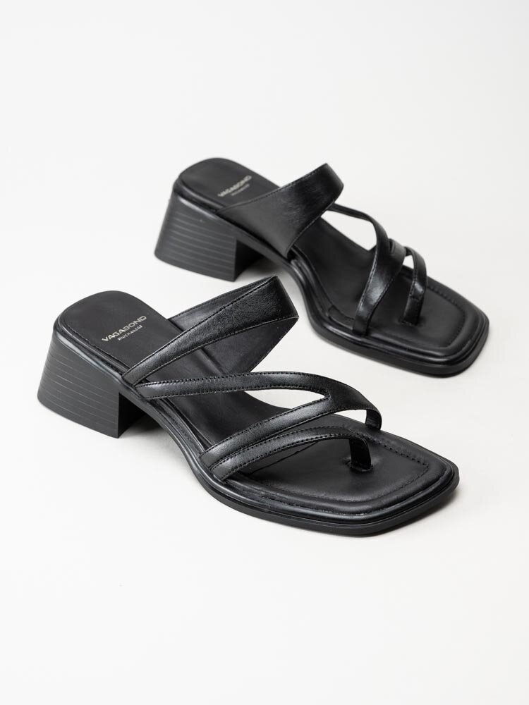 Vagabond - Ines - Svarta slip in sandaletter i skinn