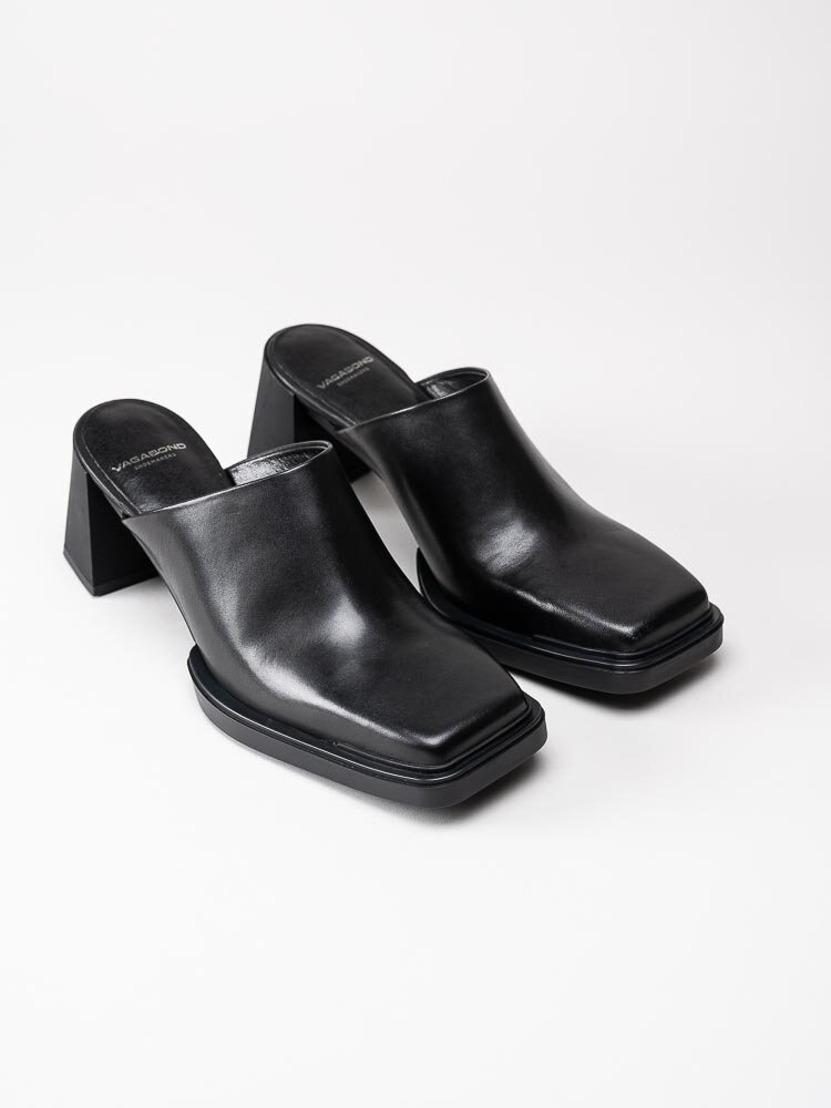 Vagabond - Edwina - Svarta slip in mules i skinn