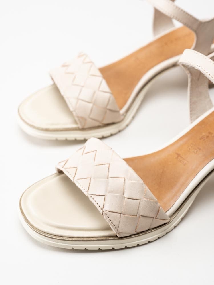 Tamaris - Off white sandaletter i skinn