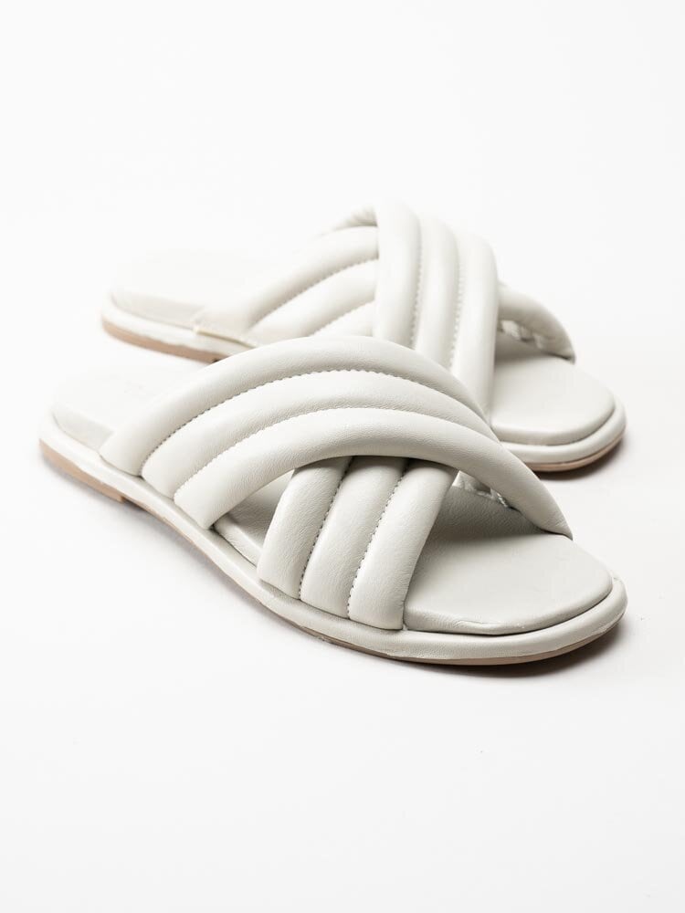 Tamaris - Off white slip in sandaler i skinn