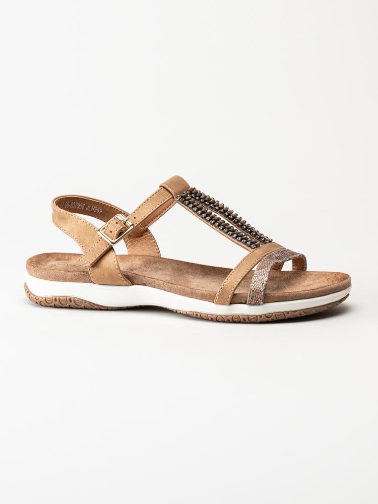 Lunar - 246Perrie - Ljusbruna sandaler i skinnimitation