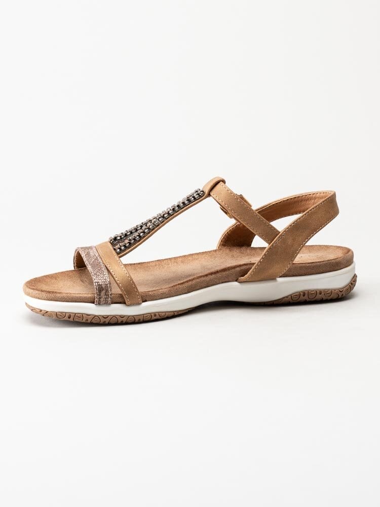 Lunar - 246Perrie - Ljusbruna sandaler i skinnimitation