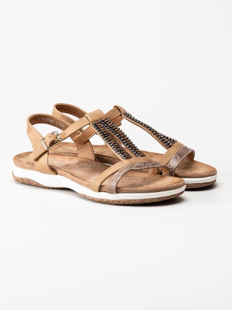 Lunar - 246Perrie - Ljusbruna sandaler i skinnimitation