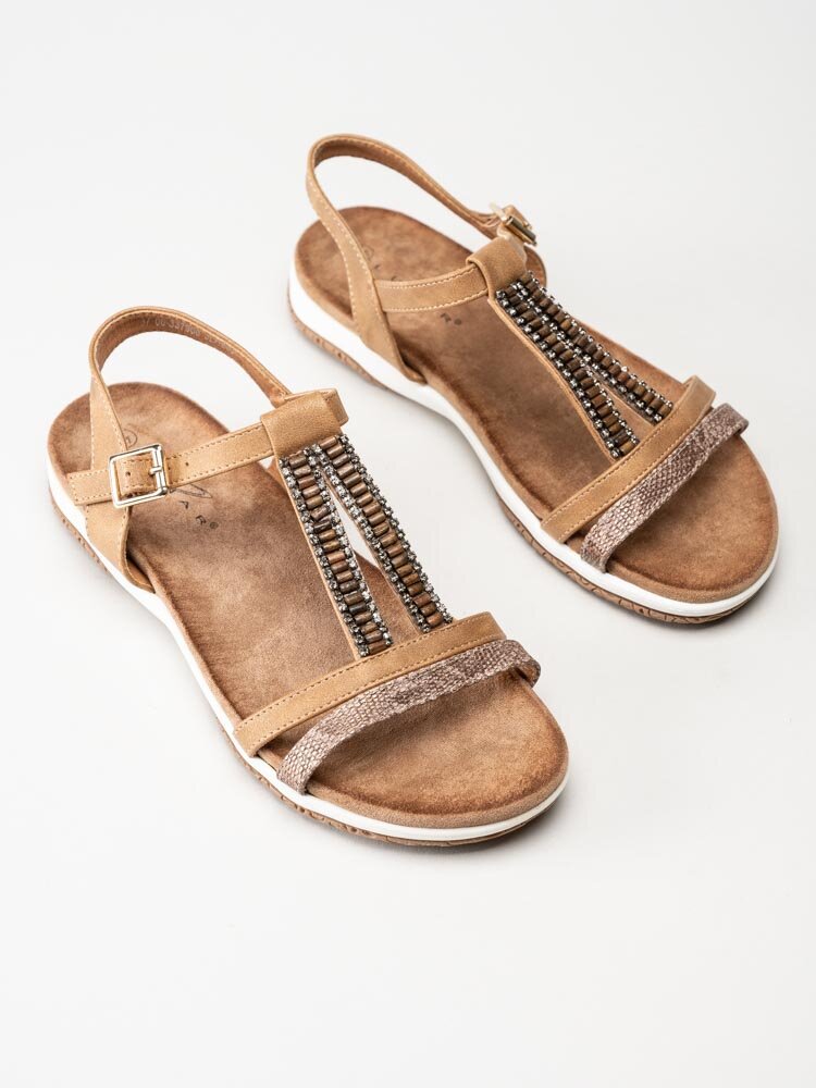 Lunar - 246Perrie - Ljusbruna sandaler i skinnimitation