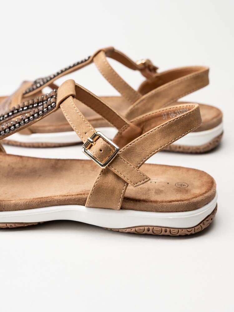 Lunar - 246Perrie - Ljusbruna sandaler i skinnimitation