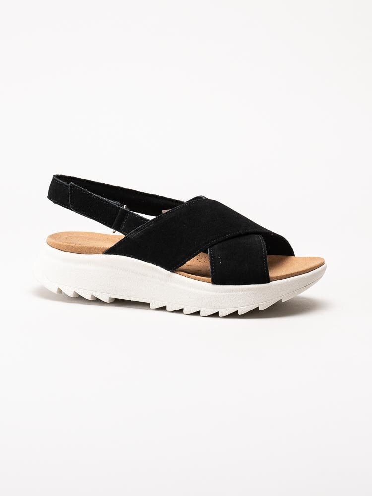 Clarks - Dashlite Wish - Svarta sandaler i mocka