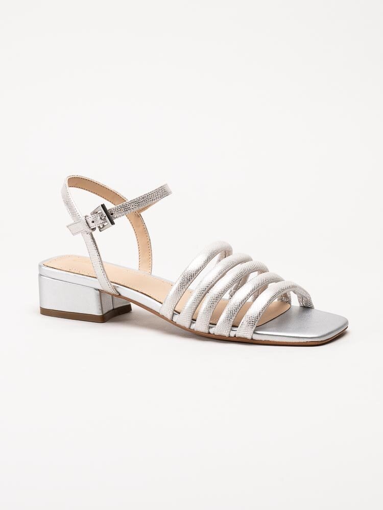 Clarks - Seren25 Part - Silvermetallic remsandaletter i skinn