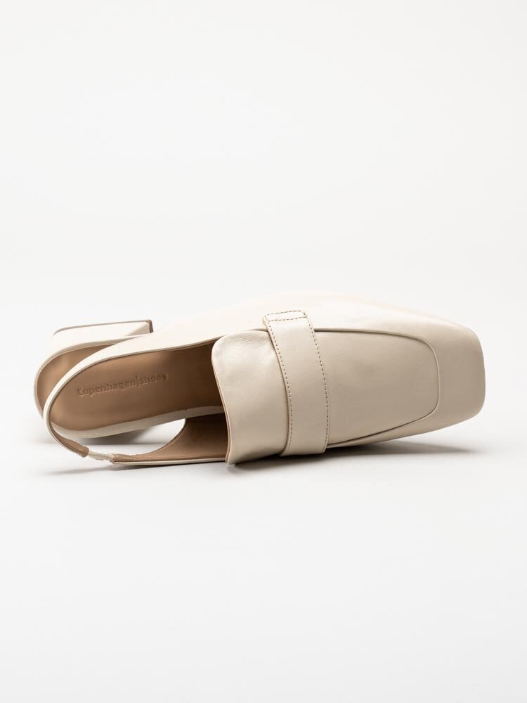 Copenhagen Shoes - Less Is More - Beige slingbacks i skinn