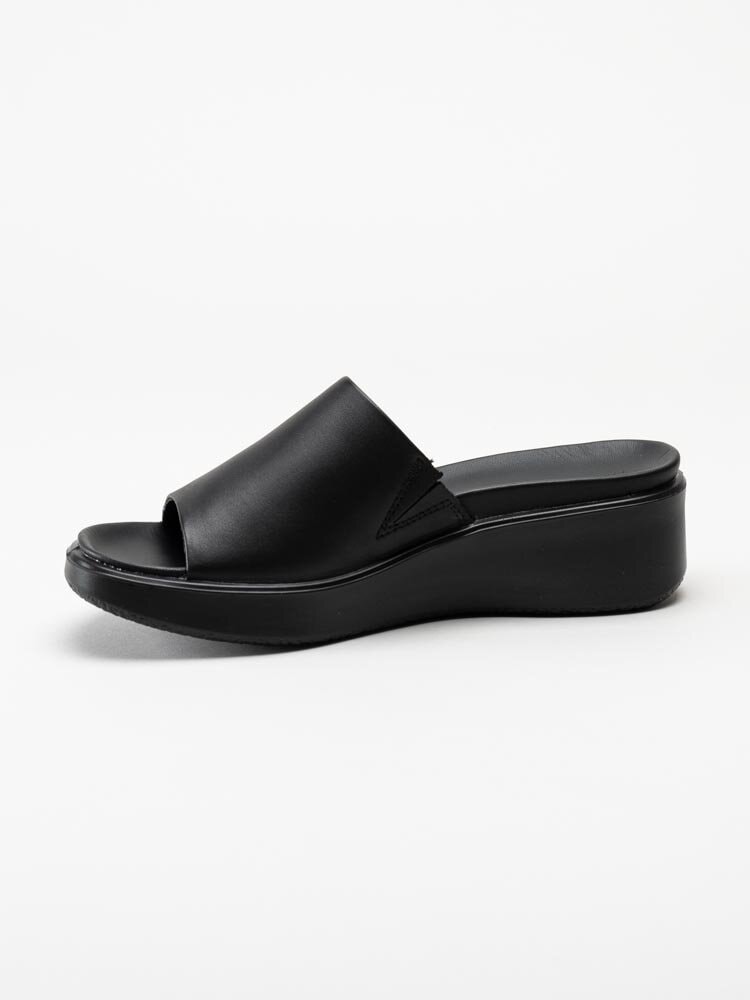 Ecco - Flowt Wedge LX - Svarta slip in sandaler