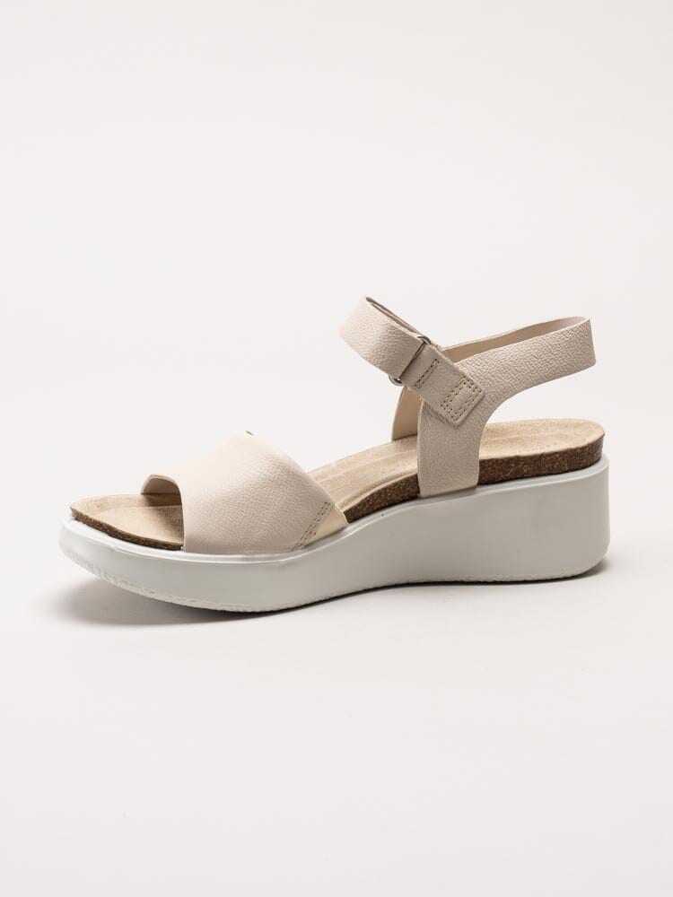 Ecco - Flowt Wedge Cork - Beige kil-klackad sandal