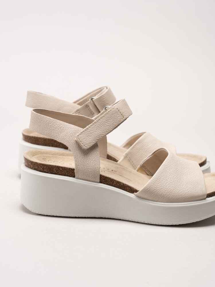 Ecco - Flowt Wedge Cork - Beige kil-klackad sandal