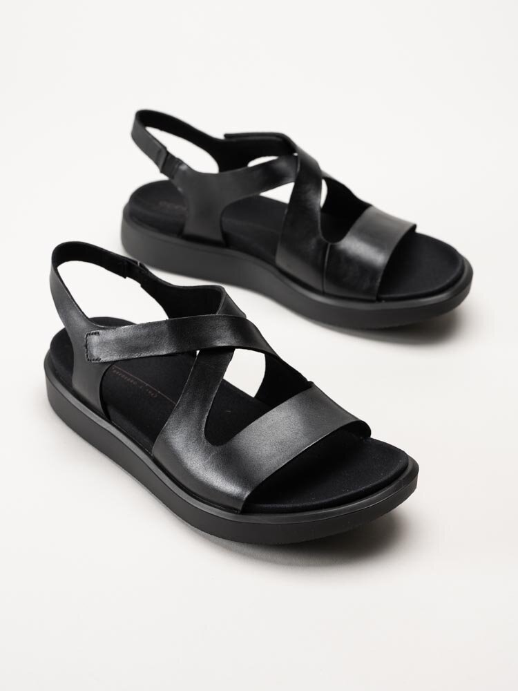 Ecco - Flowt Sandal - Svarta sandaler i skinn