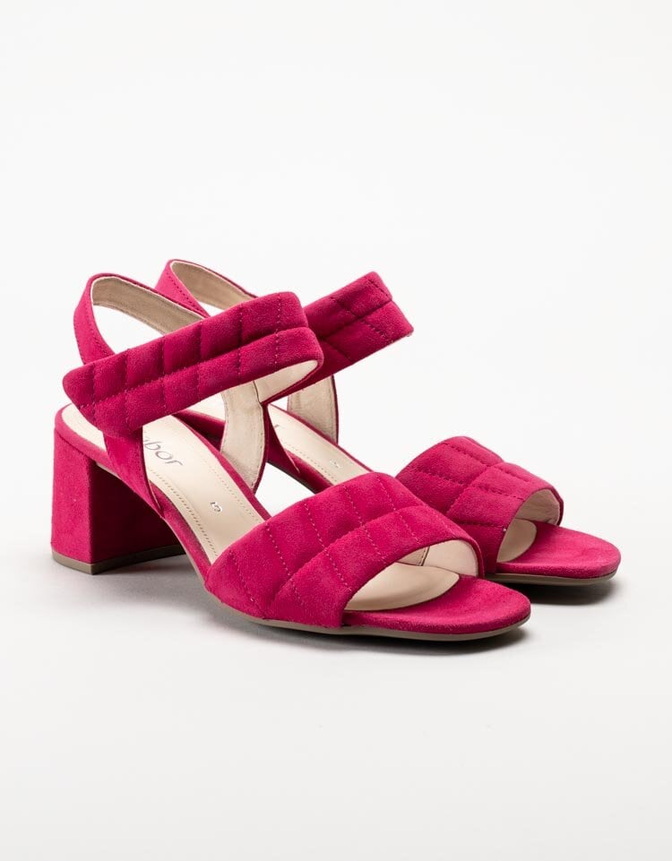 Gabor - Rosa sandaletter i mocka