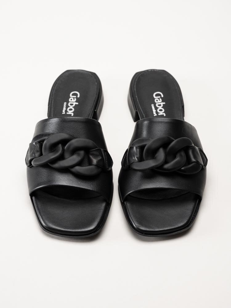 Gabor - Svarta slip in sandaler i skinn