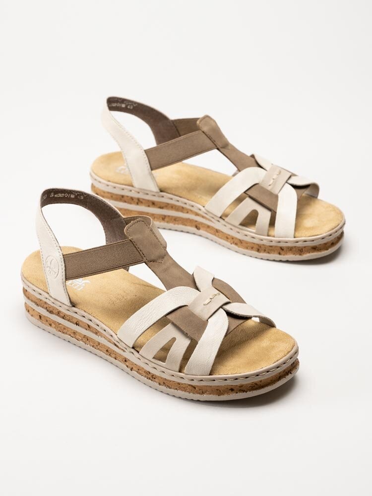 Rieker - Beige remsandaler