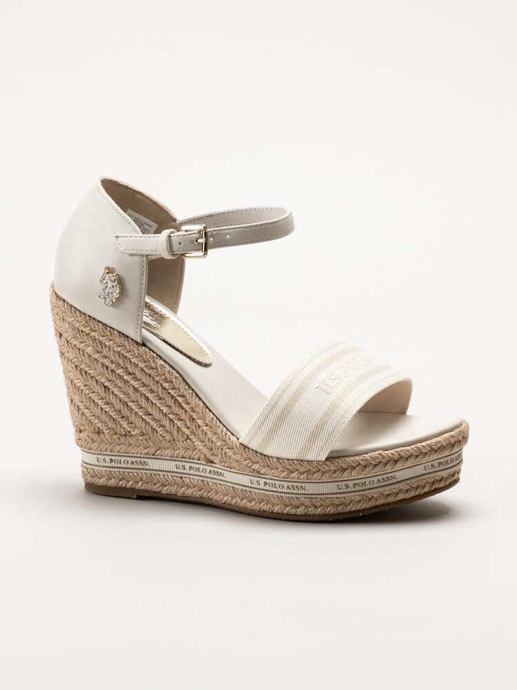 U.S. Polo Assn. - Aylin009 - Ljusbeige kilklackade sandaletter