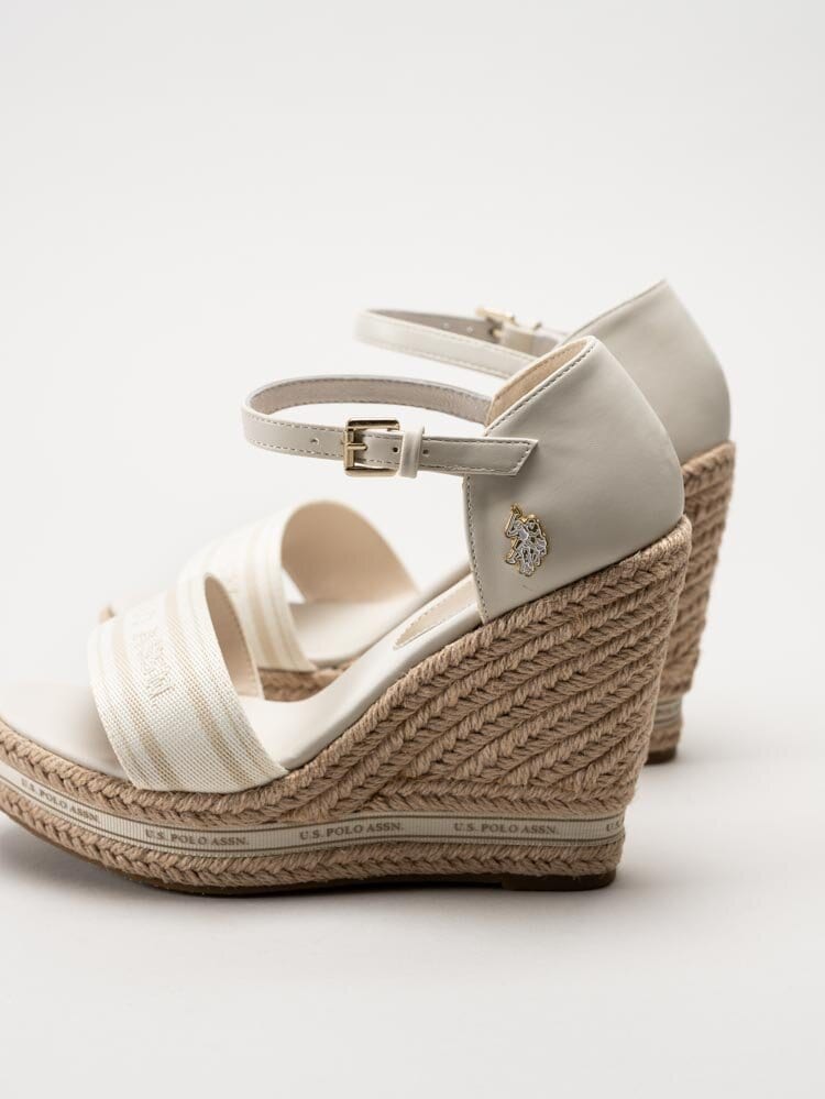 U.S. Polo Assn. - Aylin009 - Ljusbeige kilklackade sandaletter