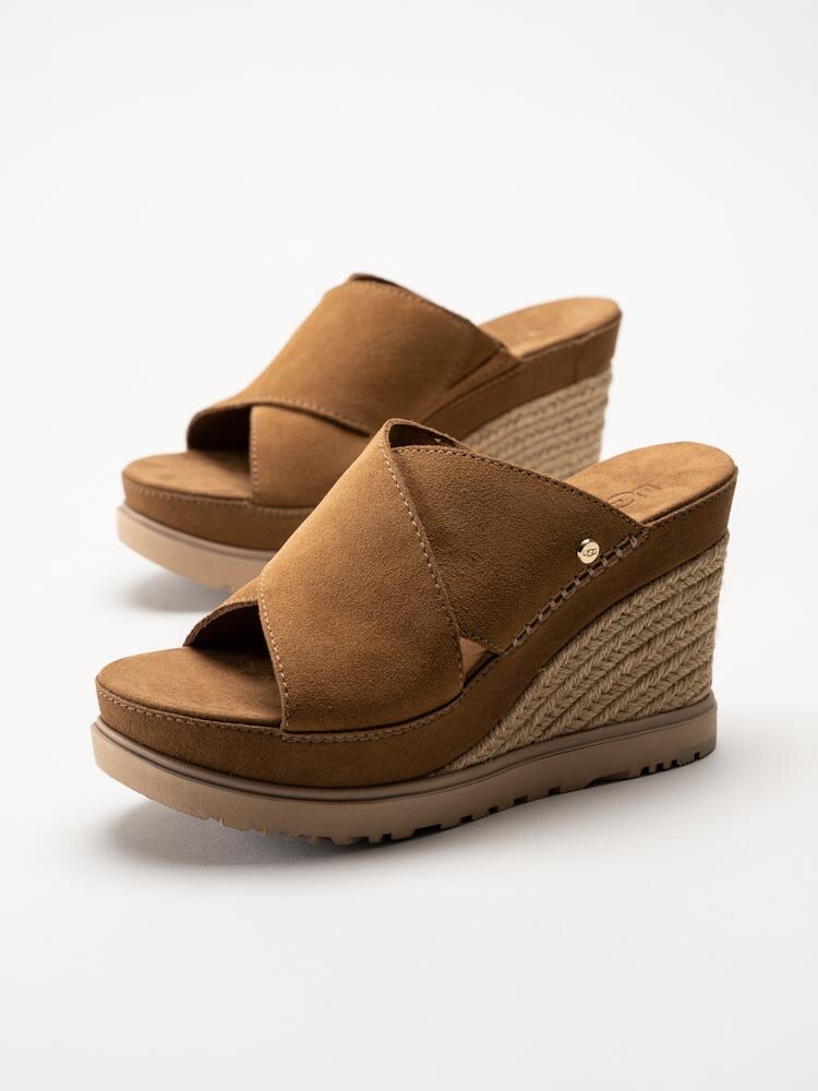 UGG - W Abbot Slide - Bruna kilklackade slip in sandaletter