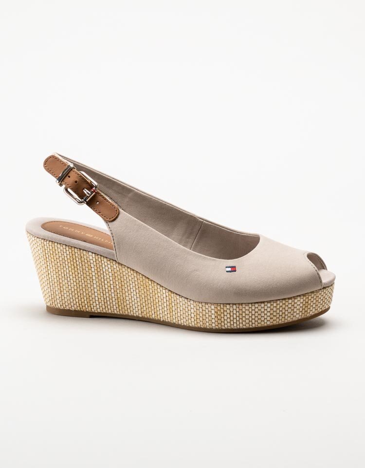 Tommy Hilfiger - Iconic Elba Sling - Beige kilklackade sandaletter