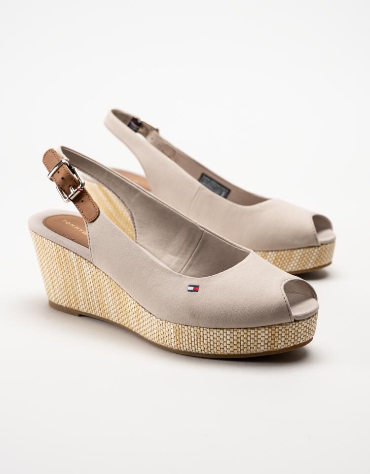 Tommy Hilfiger - Iconic Elba Sling - Beige kilklackade sandaletter