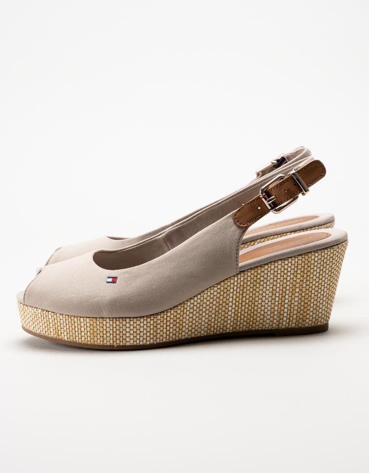 Tommy Hilfiger - Iconic Elba Sling - Beige kilklackade sandaletter