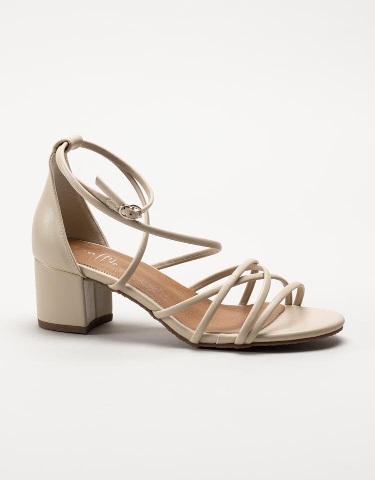 Duffy - Beige sandaletter med tunna remmar