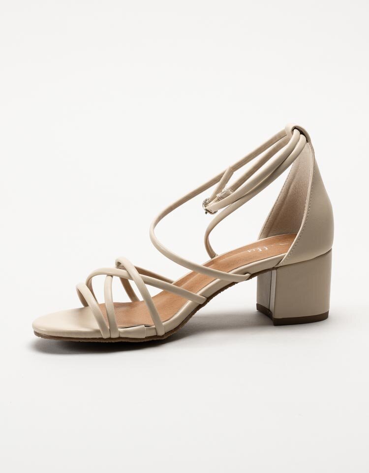 Duffy - Beige sandaletter med tunna remmar