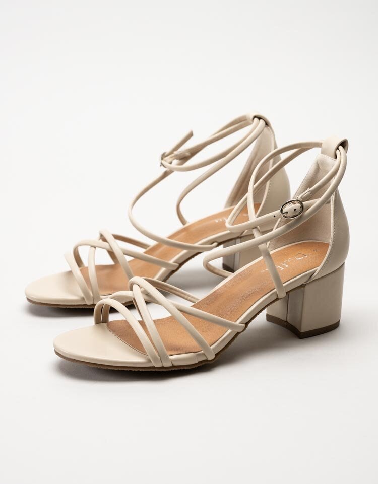 Duffy - Beige sandaletter med tunna remmar