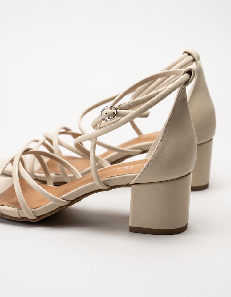 Duffy - Beige sandaletter med tunna remmar