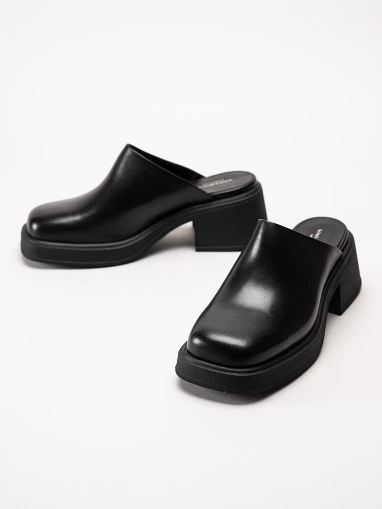 Vagabond - Dorah - Svarta slip-in Clogs i skinn