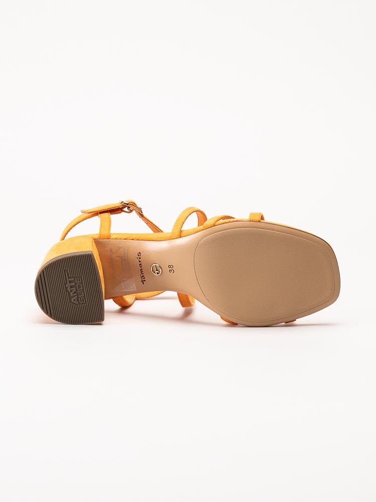 Tamaris - Orange sandaletter i mockaimitation