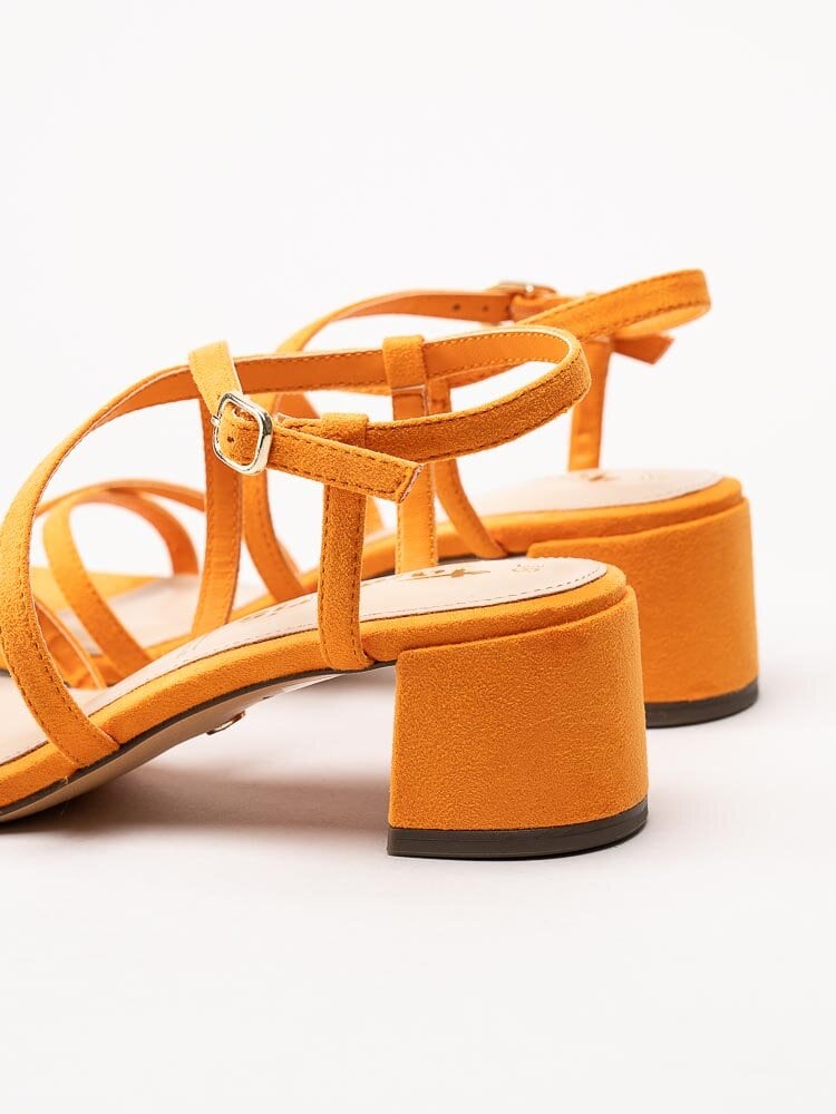 Tamaris - Orange sandaletter i mockaimitation