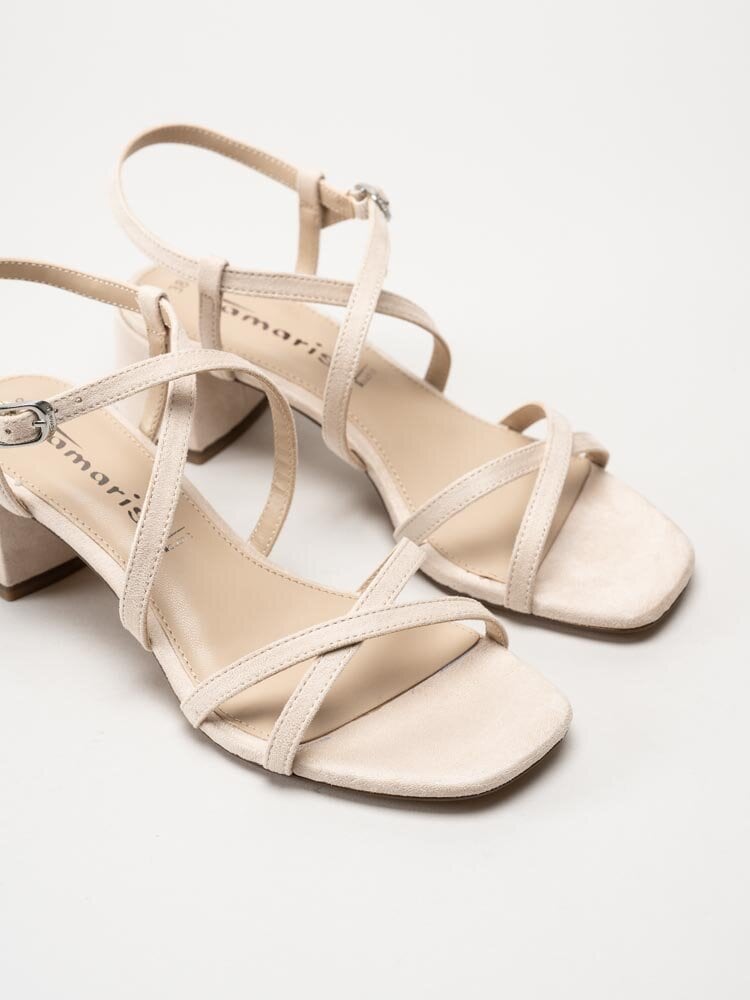 Tamaris - Beige sandaletter i textil