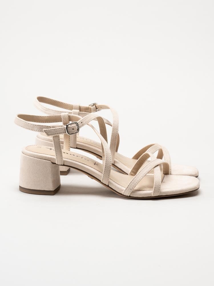 Tamaris - Beige sandaletter i textil