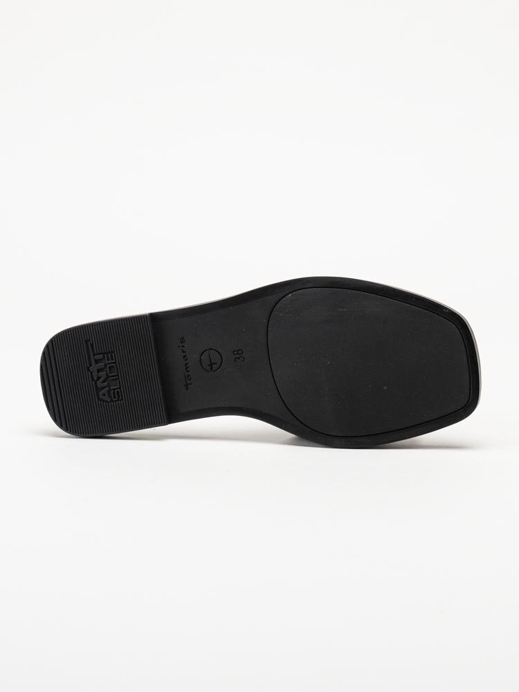 Tamaris - Svarta slip in sandaler i skinn