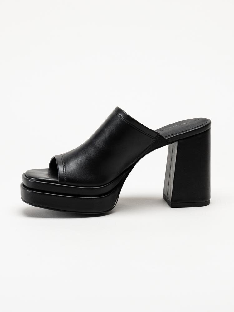 Tamaris - Svarta slip in sandaletter med platå