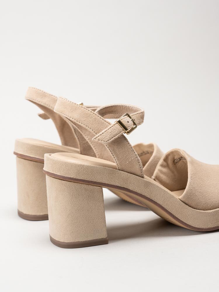 Tamaris - Beige sandaletter i mocka