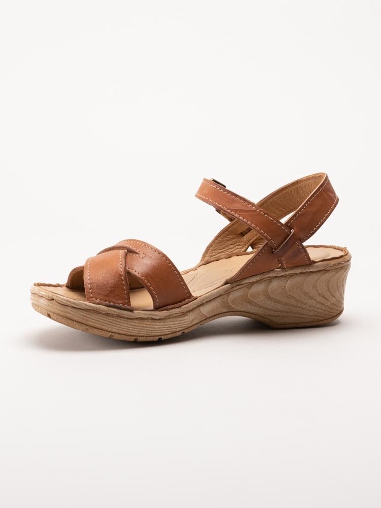 Andrea Conti - Ljusbruna sandaler i skinn